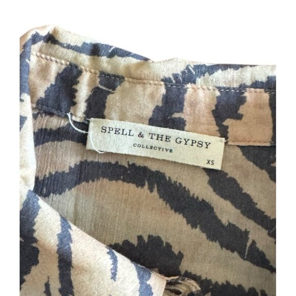 Spell and the Gypsy Collective Women's Sz XS Banksia Shirt Dress Animale Print - Picture 5 of 8